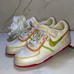 Nike Vandal Low Kids' White and Green Sneakers Size 4Y
